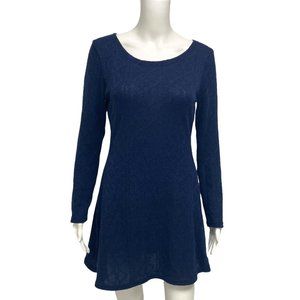 Moking Top Junior sweater dress navy Blue A line size L